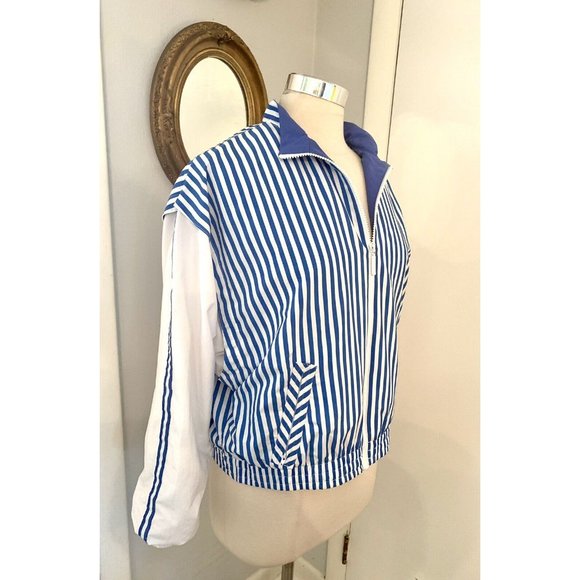 Vintage TAIL Windbreaker Long Sleeve Zip Up Jacket blokecore M Striped stripes - Picture 8 of 13